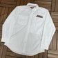 Harley Davidson Racing Graphic Tee | Size X-Large | Vintage 1990s Button Down White Shirt |