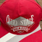 Ohio State Buckeyes Embroidered Graphic Hat | Snap Back | Vintage 1990s College Sports Red Cap |