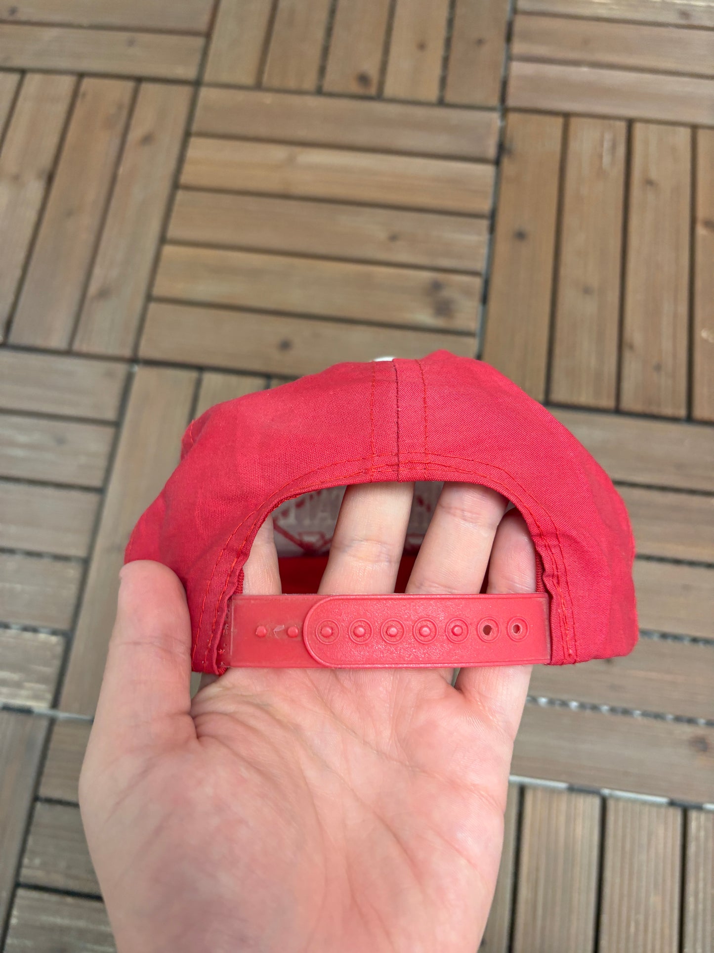 Ohio State Buckeyes Embroidered Graphic Hat | Snap Back | Vintage 1990s College Sports Red Cap |