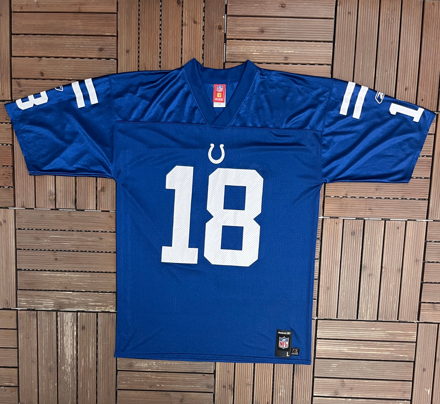 Indianapolis Colts Peyton Manning Football Jersey | Size Large | Vintage 2000s Blue NFL Football Jersey |