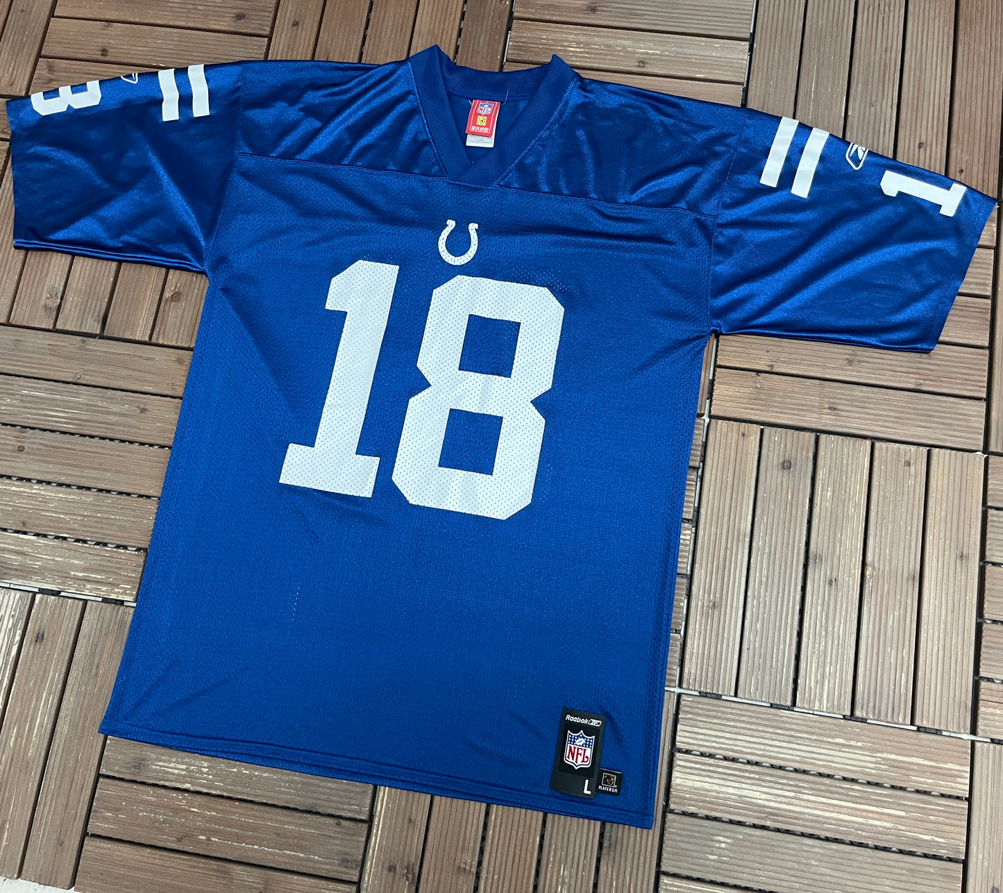 Indianapolis Colts Peyton Manning Football Jersey | Size Large | Vintage 2000s Blue NFL Football Jersey |