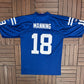 Indianapolis Colts Peyton Manning Football Jersey | Size Large | Vintage 2000s Blue NFL Football Jersey |