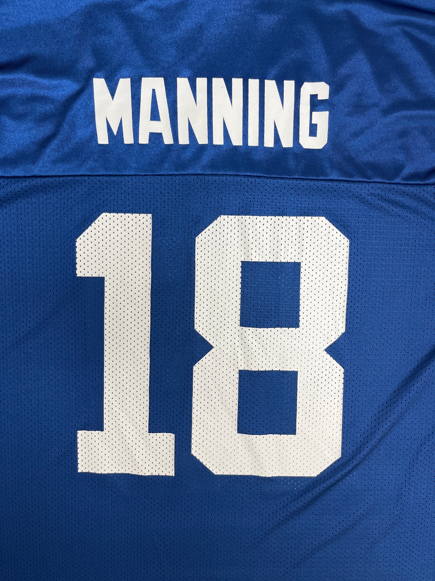 Indianapolis Colts Peyton Manning Football Jersey | Size Large | Vintage 2000s Blue NFL Football Jersey |