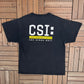 CSI Crime Scene Investigation Las Vegas Graphic Tee | Size Large | Vintage 2000s Promotional Black T-Shirt |