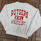 Rutgers Scarlet Knights Athletic Dept. Graphic Crewneck | Size Medium | Vintage 1990s College Grey Sweater |