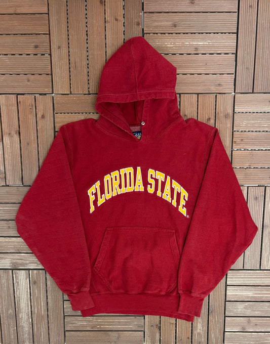 Florida State Seminoles Graphic Hoodie | Size Medium | Vintage 2000s College Sports Red Hoodie |