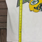 Green Bay Packers Graphic Tee | Size X-Large | Vintage 1990s NFL Football White T-Shirt |