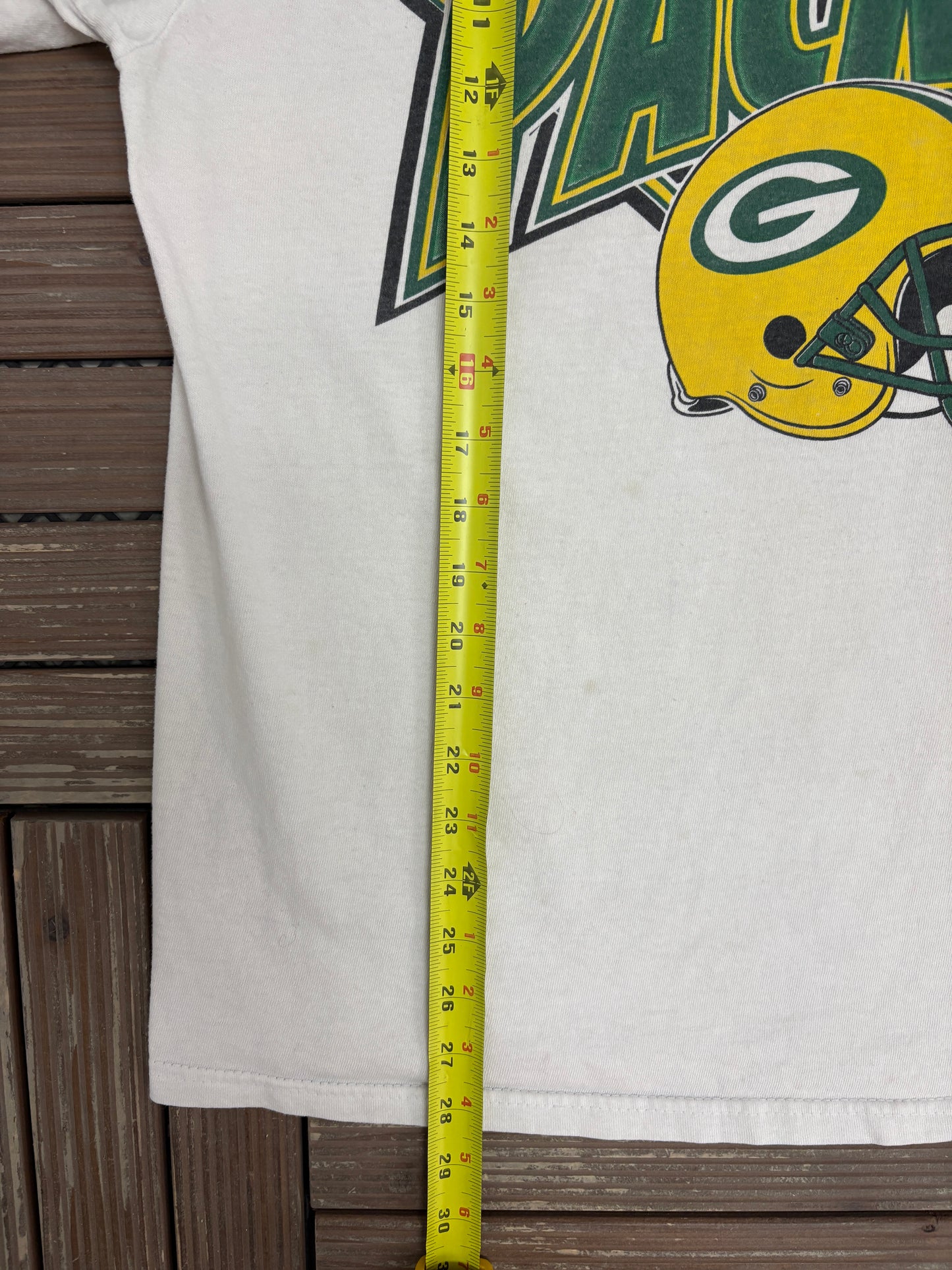 Green Bay Packers Graphic Tee | Size X-Large | Vintage 1990s NFL Football White T-Shirt |
