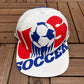 United States Soccer Graphic Hat | Snap Back | Vintage 1990s World Cup Football White Cap |