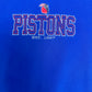 Detroit Pistons Embroidered Graphic Crewneck | Size XX-Large | Vintage 2000s NBA Basketball Blue Sweater |