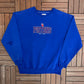 Detroit Pistons Embroidered Graphic Crewneck | Size XX-Large | Vintage 2000s NBA Basketball Blue Sweater |