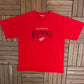 Detroit Red Wings Embroidered Graphic Tee | Size X-Large | Vintage 1990s NHL Hockey Red T-Shirt |