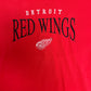 Detroit Red Wings Embroidered Graphic Tee | Size X-Large | Vintage 1990s NHL Hockey Red T-Shirt |