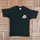 Senza Paura Pain Is Gain Graphic Tee | Size Large | Vintage 1990s Single Stitch Promotional Black T-Shirt |