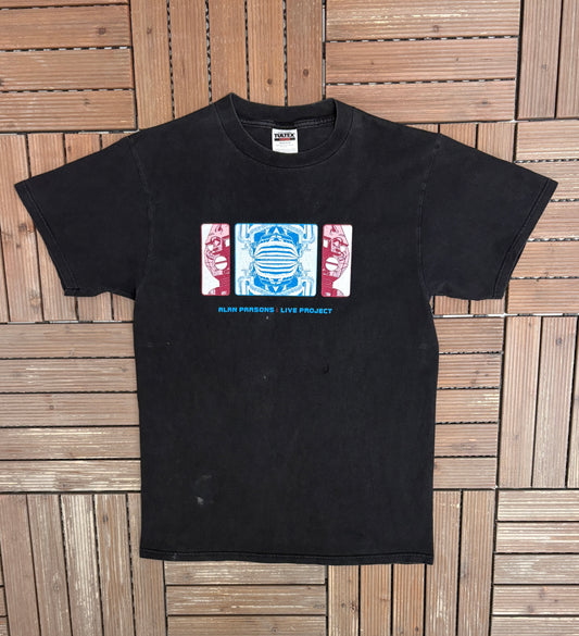Alan Parsons Live Project Graphic Tee | Size Large | Vintage 1990s Rock Black T-Shirt |