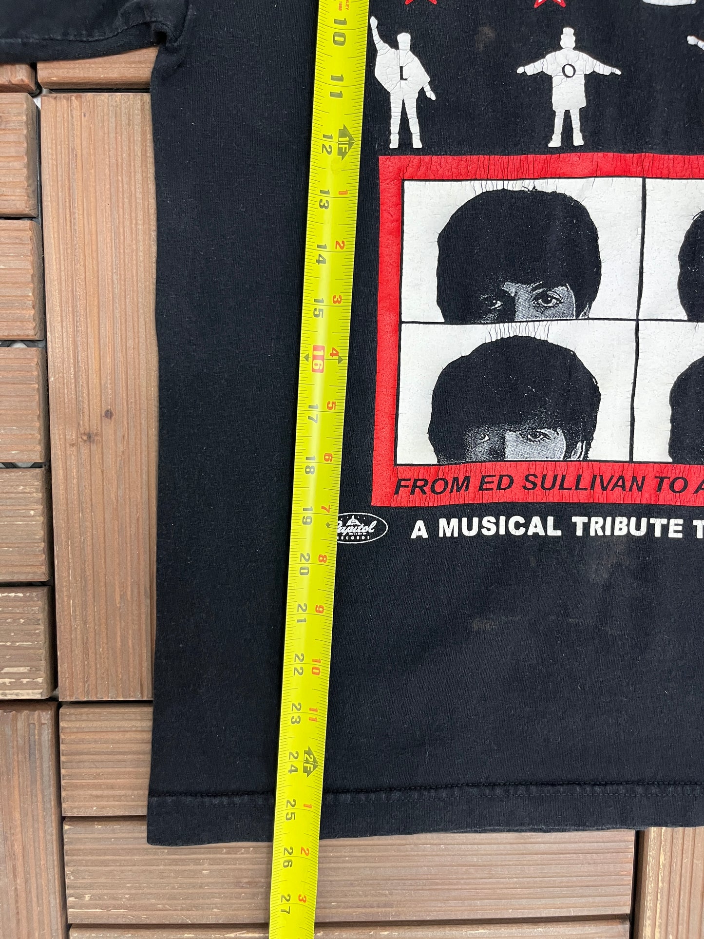 The Beatles A Musical Tribute To The Band Graphic Tee | Size Medium | Vintage 2000s Rock Band Music Black T-Shirt |