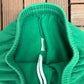 Notre Dame Fighting Irish Graphic Sweat Pants | Size Small | Vintage 1990s College Football Green Sweat Pants |