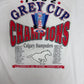Calgary Stampeders Grey Cup Champions 1992 Graphic Tee | Size Large | Vintage 1990s CFL Football White T-Shirt |