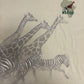 Zebra & Giraffe Big Print Graphic Tee | Size XX-Large | Vintage 1990s Animal Beige T-Shirt |