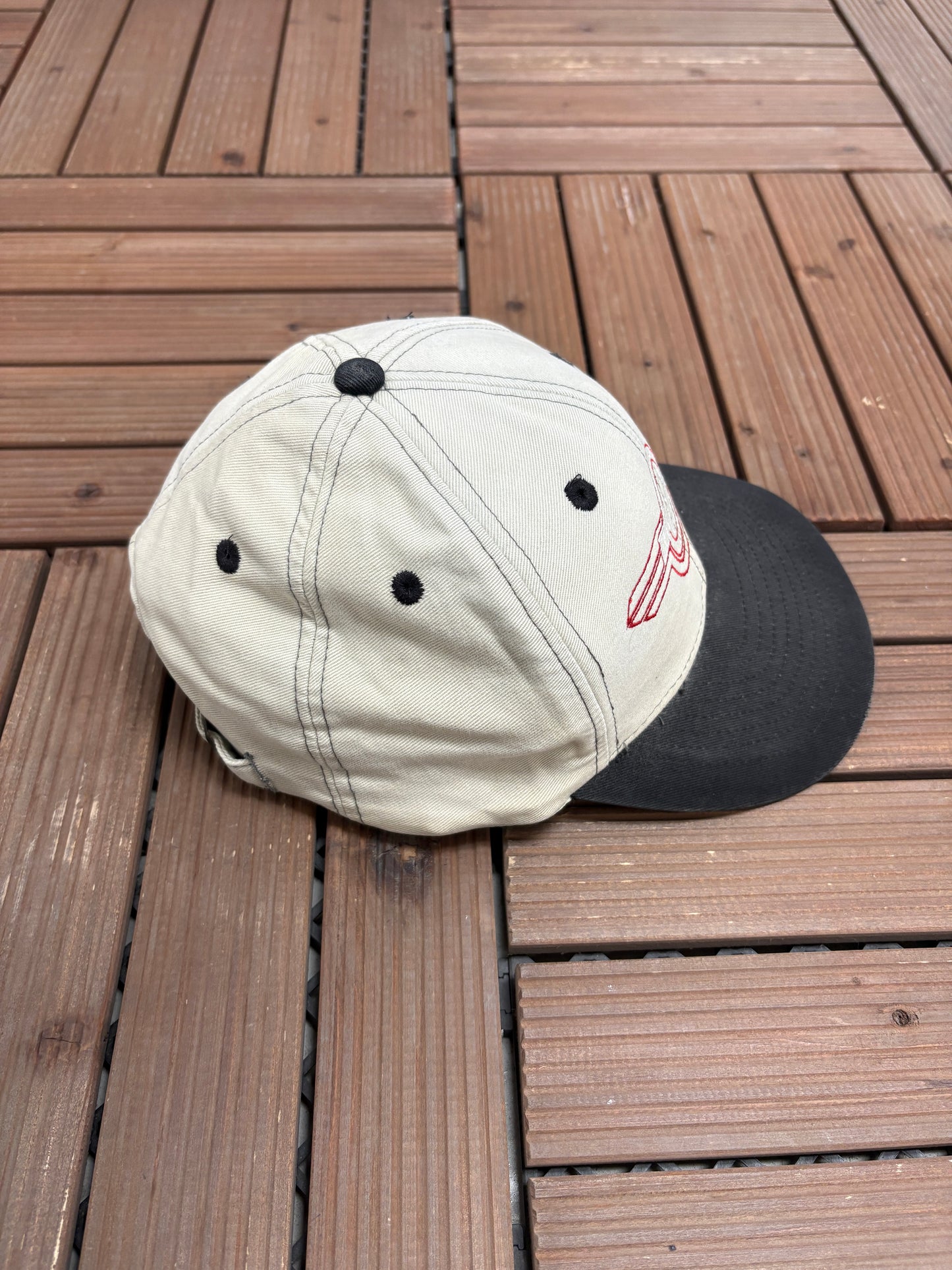 Daytona Beach Bike Week 2000 Graphic Hat | Metal Clasp | Vintage 2000s Motorcycle Beige Cap |