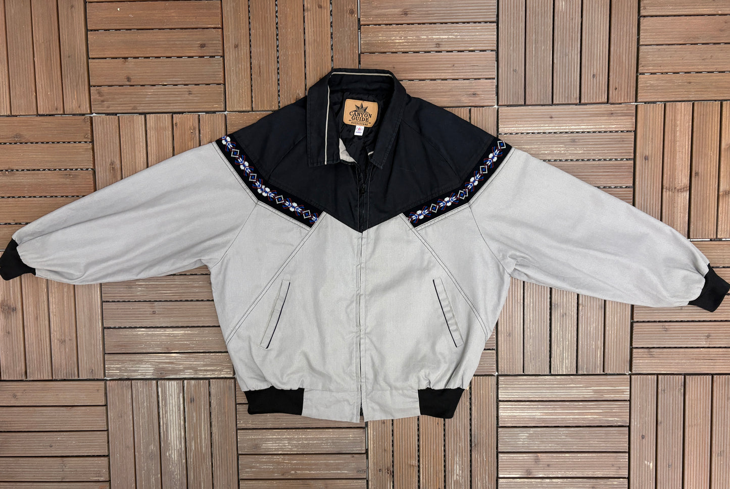 Canyon Guide Outfitters Aztec Jacket | Size XX-Large | Vintage 1990s Earth Tone Jacket |