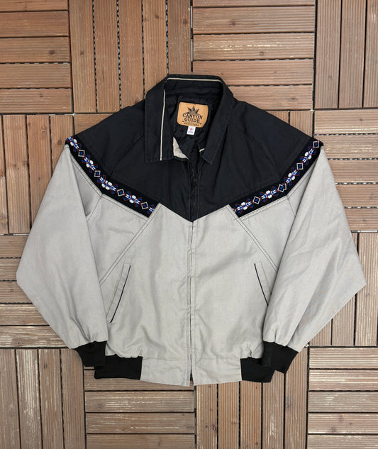 Canyon Guide Outfitters Aztec Jacket | Size XX-Large | Vintage 1990s Earth Tone Jacket |