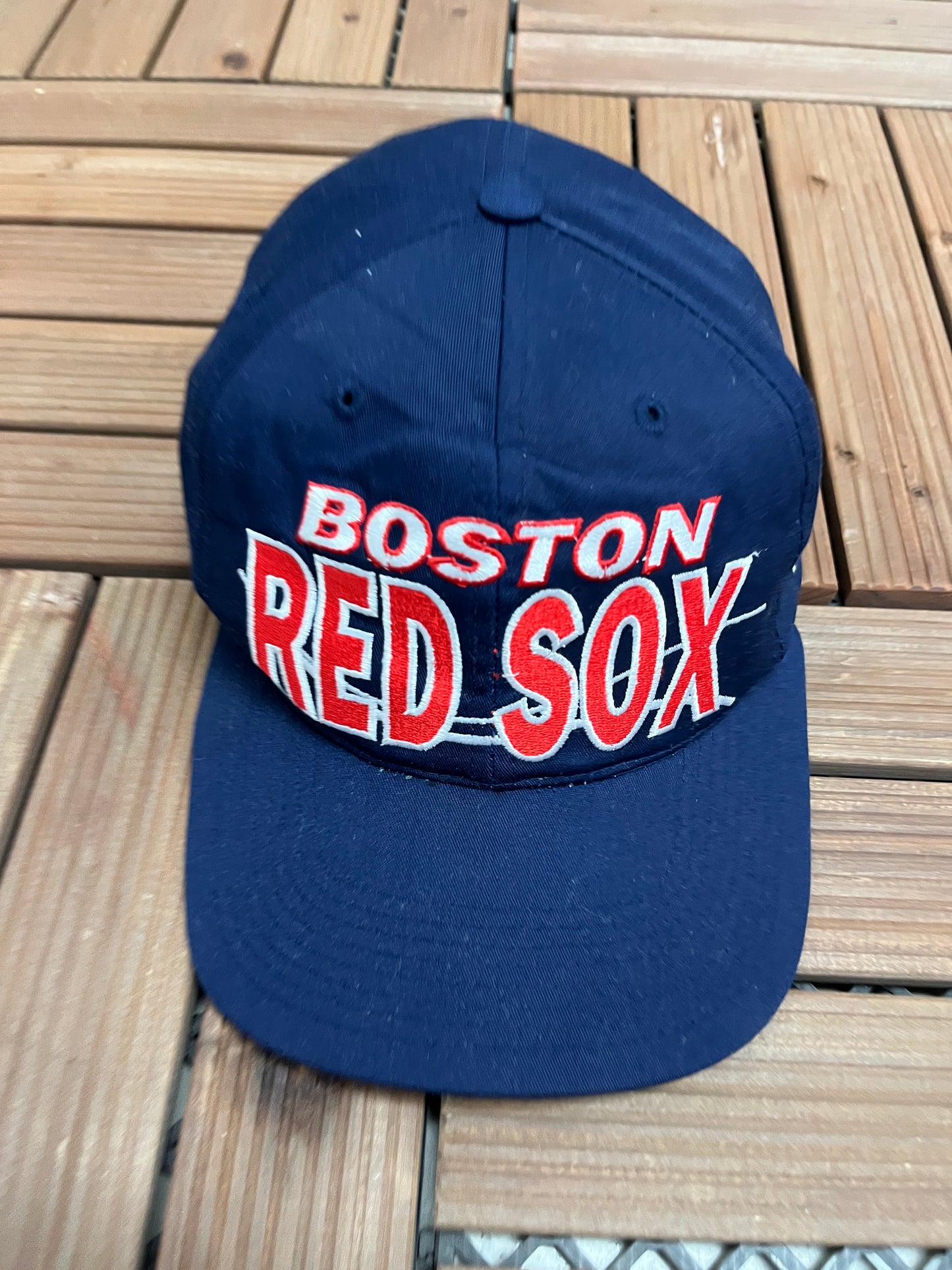 Boston Red Sox Embroidered Hat | Snap Back | Vintage 1990s MLB Baseball Blue Baseball Cap |