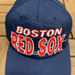 Boston Red Sox Embroidered Hat | Snap Back | Vintage 1990s MLB Baseball Blue Baseball Cap |