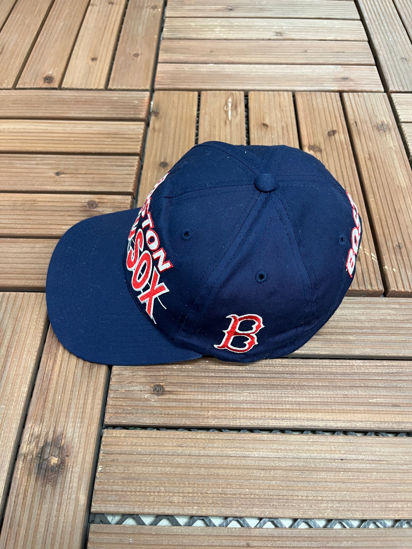 Boston Red Sox Embroidered Hat | Snap Back | Vintage 1990s MLB Baseball Blue Baseball Cap |