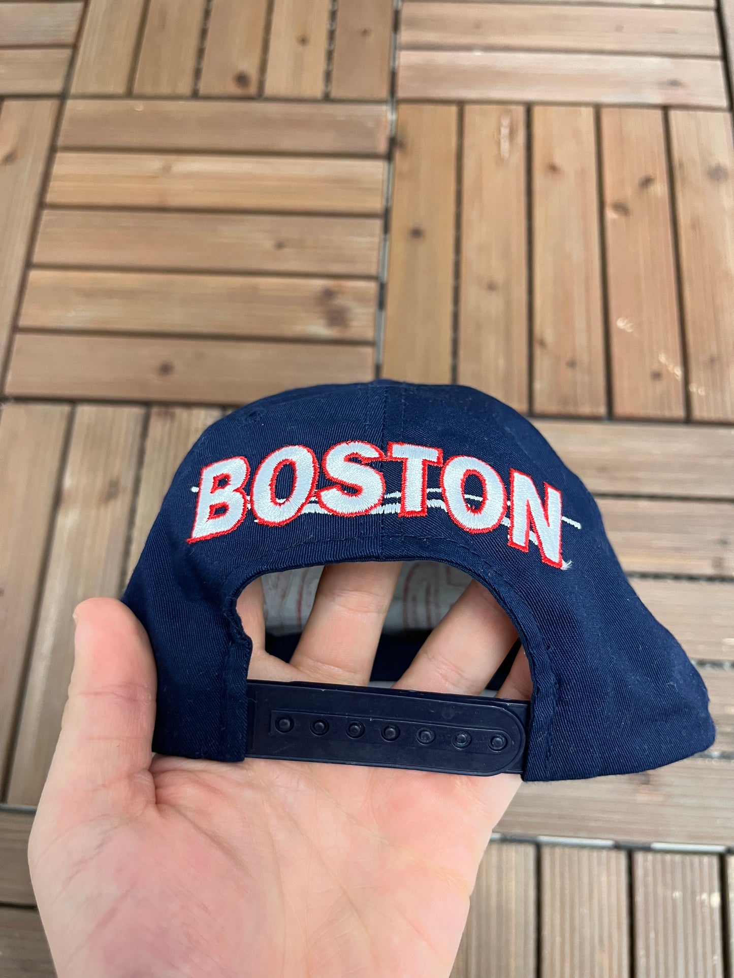 Boston Red Sox Embroidered Hat | Snap Back | Vintage 1990s MLB Baseball Blue Baseball Cap |