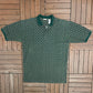 Bugle Boy Company Golf All Over Print Shirt | Size X-Large | Vintage 2000s Green Collared T-Shirt |