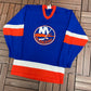 New York Islanders Stitched Hockey Jersey | Size Small | Vintage 1980s NHL Hockey Blue Jersey |