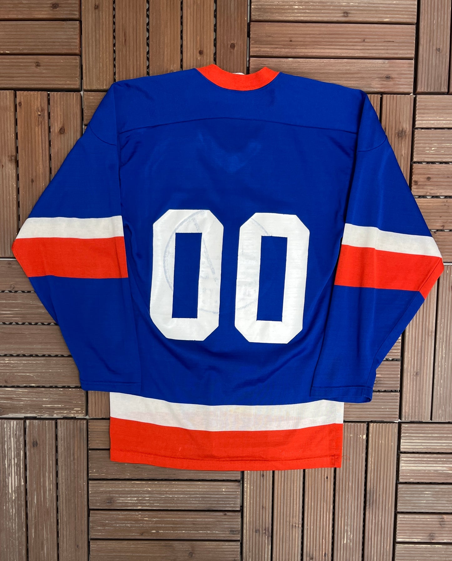 New York Islanders Stitched Hockey Jersey | Size Small | Vintage 1980s NHL Hockey Blue Jersey |