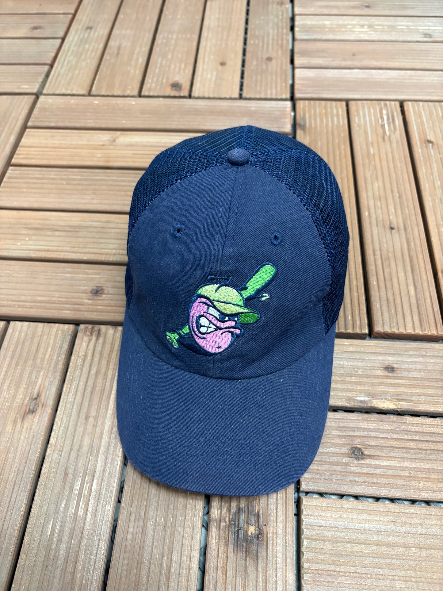 Jamestown Jammers Graphic Hat | Strap Back | Vintage 2000s MiLB Baseball Blue Cap |