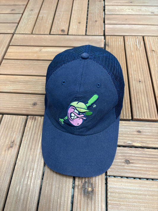 Jamestown Jammers Graphic Hat | Strap Back | Vintage 2000s MiLB Baseball Blue Cap |