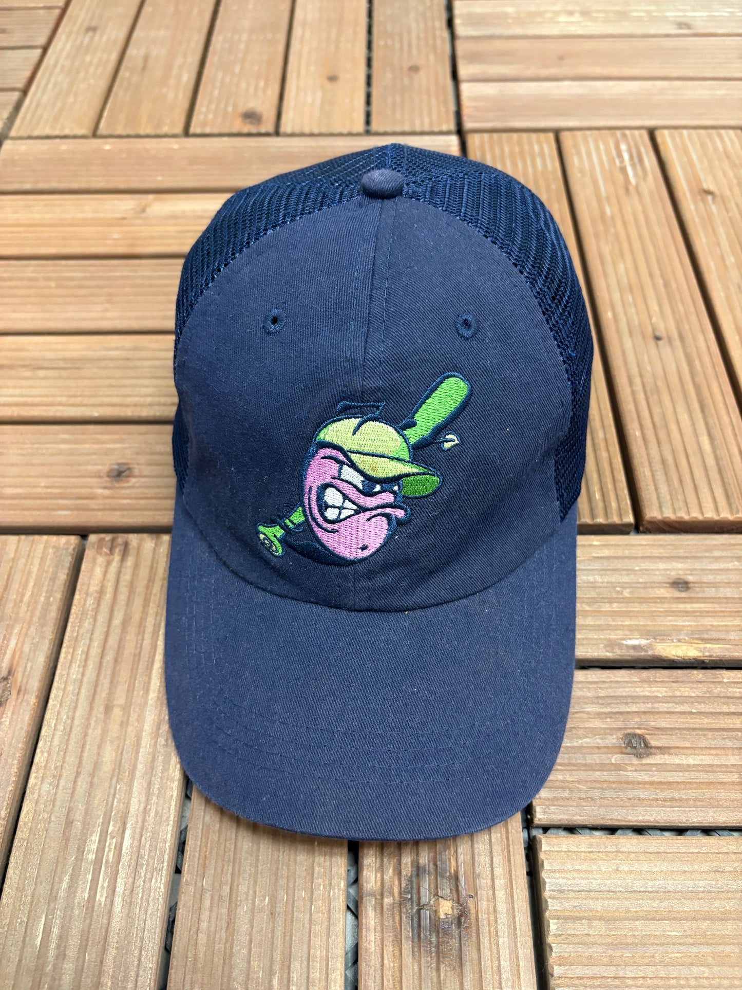 Jamestown Jammers Graphic Hat | Strap Back | Vintage 2000s MiLB Baseball Blue Cap |