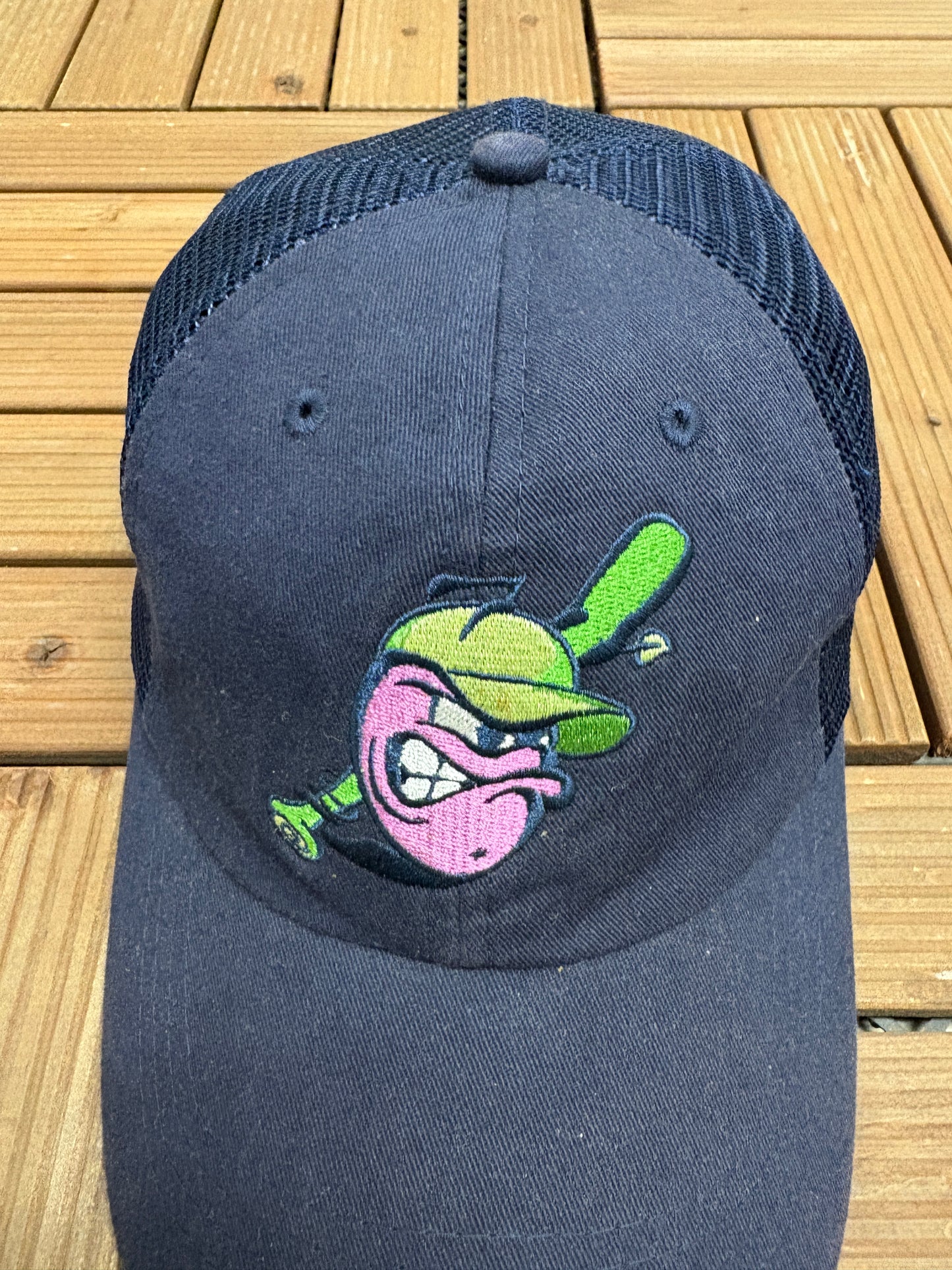 Jamestown Jammers Graphic Hat | Strap Back | Vintage 2000s MiLB Baseball Blue Cap |