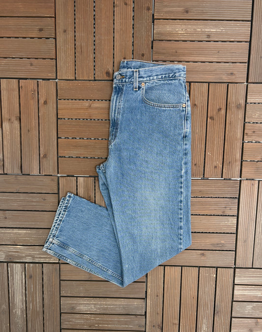 Levi Strauss & Co 505 Regular Fit Blue Denim Jeans | Size 34 x 30 | Vintage 2000s Levi's Blue Jeans |