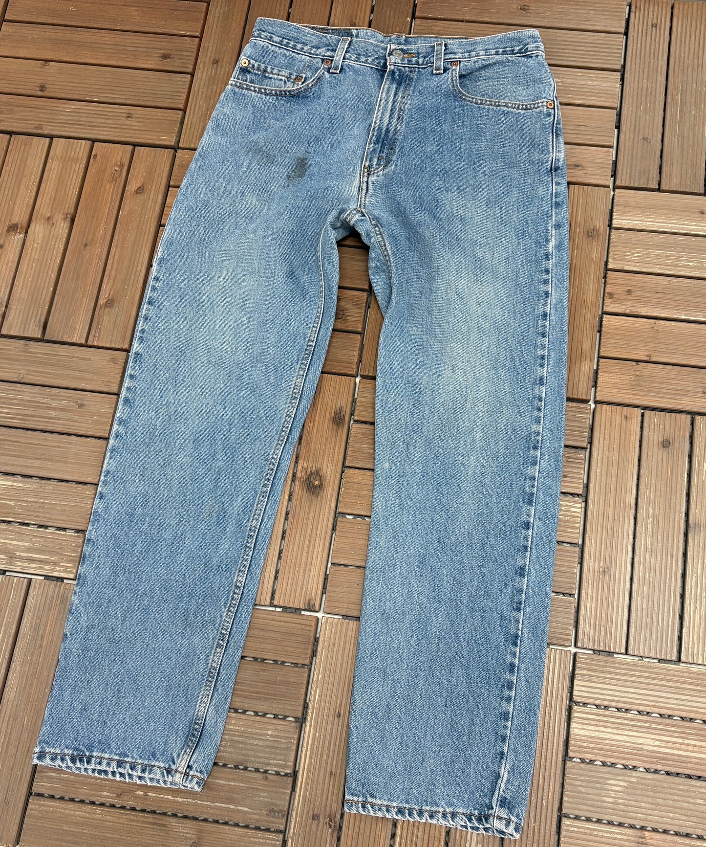 Levi Strauss & Co 505 Regular Fit Blue Denim Jeans | Size 34 x 30 | Vintage 2000s Levi's Blue Jeans |