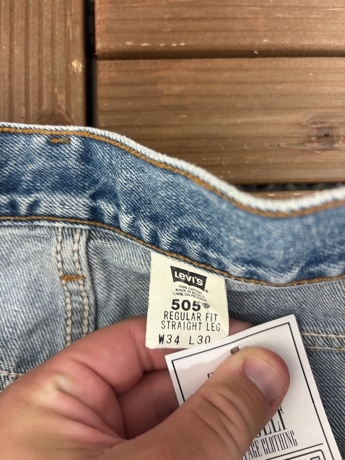Levi Strauss & Co 505 Regular Fit Blue Denim Jeans | Size 34 x 30 | Vintage 2000s Levi's Blue Jeans |