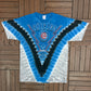 Chicago Cubs Graphic Tee | Size X-Large | Vintage 2000s MLB Baseball Tie Dye Blue T-Shirt |