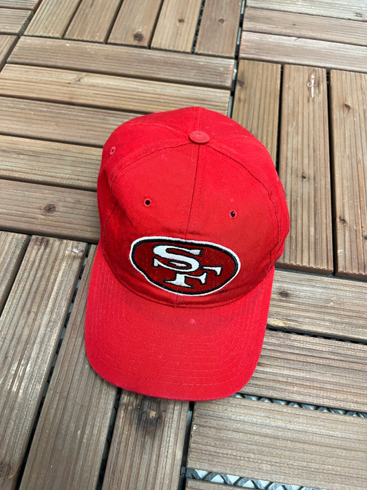 San Francisco 49ers Graphic Hat | Snap Back | Vintage 1990s NFL Football Starter Red Cap |