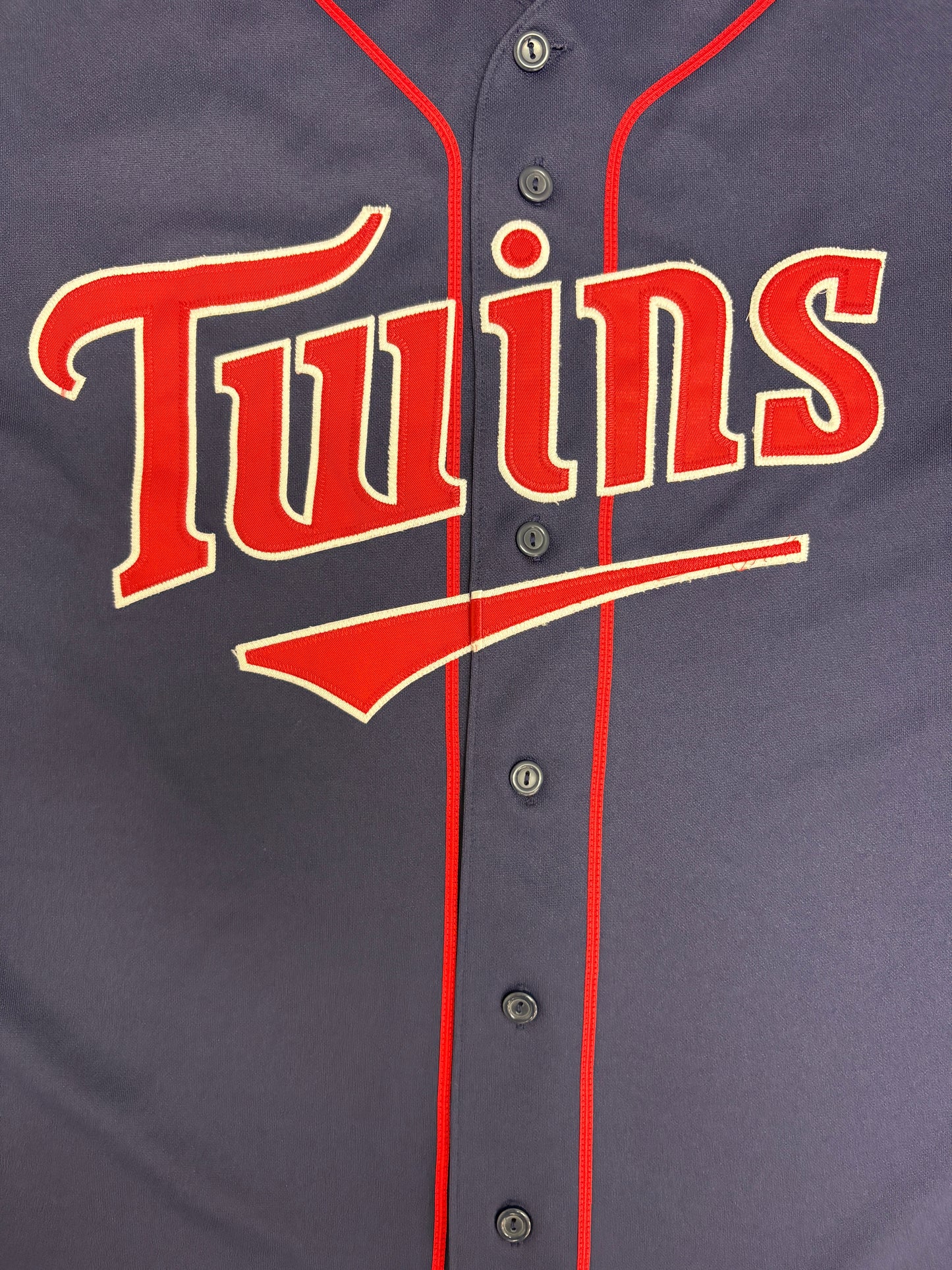 Minnesota Twins Joe Mauer Baseball Jersey | Size Large | Vintage 2000s MLB Baseball Blue Jersey |