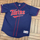 Minnesota Twins Joe Mauer Baseball Jersey | Size Large | Vintage 2000s MLB Baseball Blue Jersey |