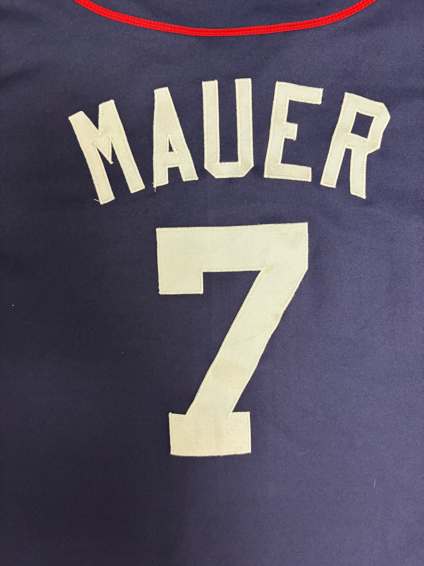 Minnesota Twins Joe Mauer Baseball Jersey | Size Large | Vintage 2000s MLB Baseball Blue Jersey |