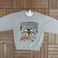 New England Patriots vs Carolina Panthers Super Bowl Graphic Crewneck | Size Large | Vintage 2000s NFL Football Grey Sweater |