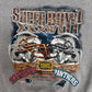 New England Patriots vs Carolina Panthers Super Bowl Graphic Crewneck | Size Large | Vintage 2000s NFL Football Grey Sweater |