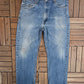 Levi Strauss & Co 505 Regular Fit Denim Jeans | Size 38 x 30 | Vintage 1990s Levi's Blue Jeans |