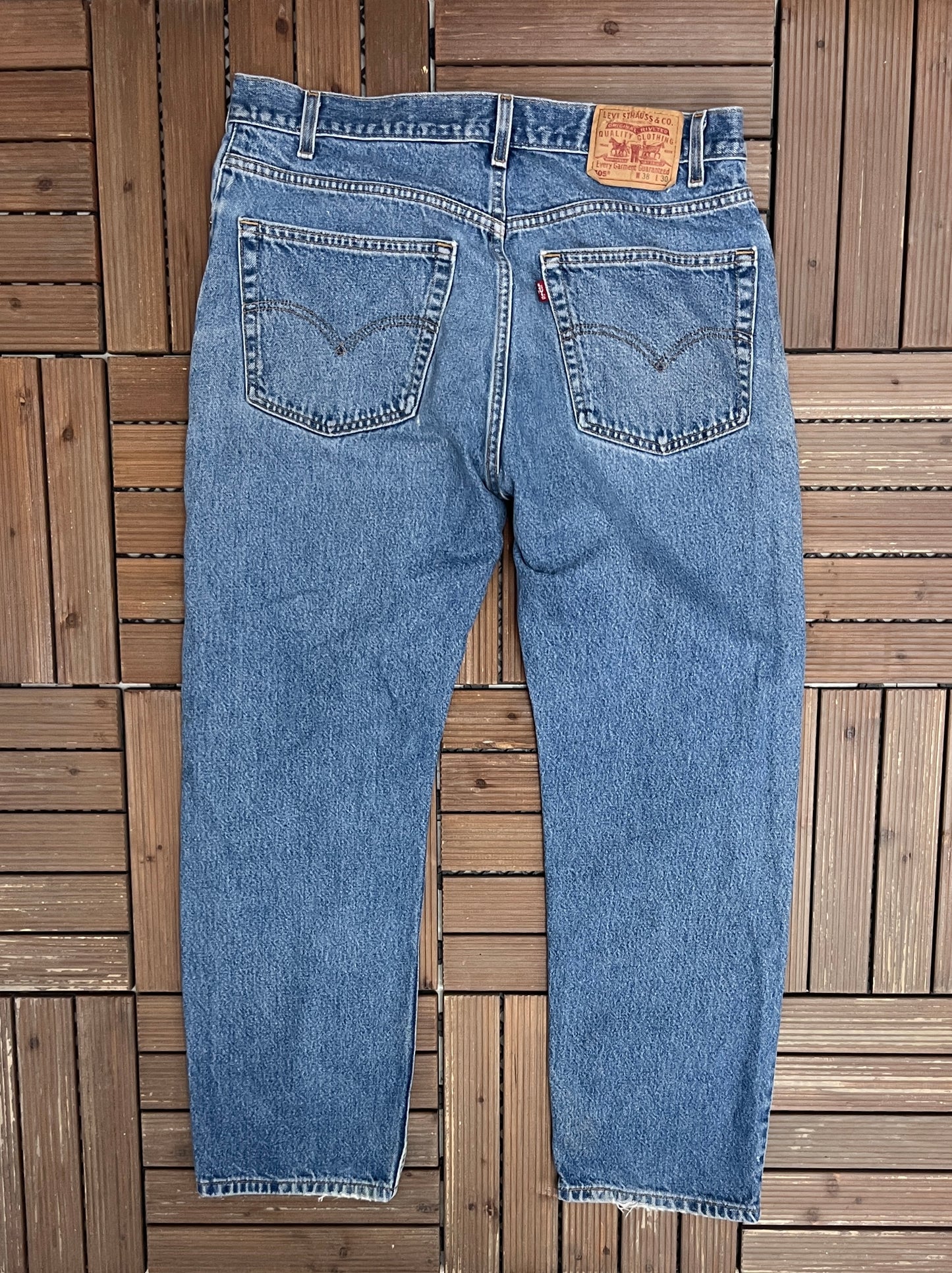 Levi Strauss & Co 505 Regular Fit Denim Jeans | Size 38 x 30 | Vintage 1990s Levi's Blue Jeans |