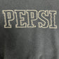 Pepsi Embroidered Fleece Graphic Crewneck | Size Large | Vintage 1990s Promotional Drink Blue Sweater |